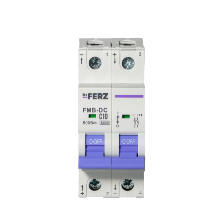 FMB-DC 6kA 2P 10 х-ка C, DC500В Автоматический выключатель